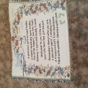 Baby tapestry blanket 35 inches x45 inches